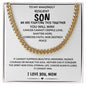 To My Amazingly Resilient Son Cancer Warrior Cuban Link Necklace Gift From Mom