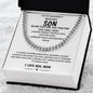To My Amazingly Resilient Son Cancer Warrior Cuban Link Necklace Gift From Mom