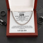 To My Amazingly Resilient Son Cancer Warrior Cuban Link Necklace Gift From Mom