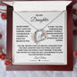 To My Daughter Love Mom Forever Love Necklace Gift