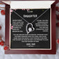 To My Daughter Floral Forever Love Necklace From Dad Gift
