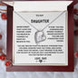 To My Daughter Love Dad Forever Love Necklace Heartbeat Gift