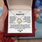 To My Daughter Love Dad Forever Love Necklace Heartbeat Gift