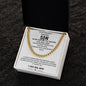 To My Amazingly Resilient Son Cancer Cannot Win Love Mom Cuban Link Necklace