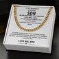 To My Amazingly Resilient Son Cancer Cannot Win Love Mom Cuban Link Necklace