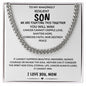 To My Amazingly Resilient Son Cancer Cannot Win Love Mom Cuban Link Necklace