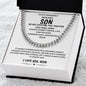 To My Amazingly Resilient Son Cancer Cannot Win Love Mom Cuban Link Necklace