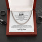 To My Amazingly Resilient Son Cancer Cannot Win Love Mom Cuban Link Necklace