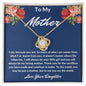 To My Mother My World Love Knot Necklace Gift