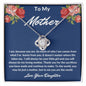 To My Mother My World Love Knot Necklace Gift