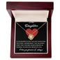 To My Daughter If Life Whispers Heart Love Knot Necklace Gift
