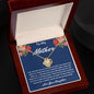 To My Mother My World Love Knot Necklace Gift