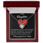 To My Daughter If Life Whispers Heart Love Knot Necklace Gift