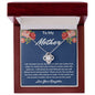 To My Mother My World Love Knot Necklace Gift
