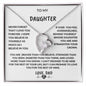 To My Daughter Love Dad Forever Love Necklace Heartbeat Gift