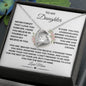 To My Daughter Love Mom Forever Love Necklace Gift