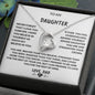 To My Daughter Love Dad Forever Love Necklace Heartbeat Gift
