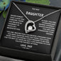 To My Daughter From Dad Forever Love Never Forget Necklace Black Card