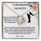 To My Beautiful Daughter Forever Love Necklace