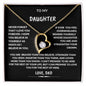 To My Daughter From Dad Forever Love Never Forget Necklace Black Card
