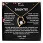 To My Daughter Floral Forever Love Necklace From Dad Gift