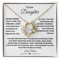 To My Daughter Love Mom Forever Love Necklace Gift