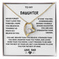 To My Daughter Love Dad Forever Love Necklace Heartbeat Gift