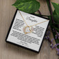 To My Daughter Love Mom Forever Love Necklace Gift