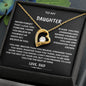 To My Daughter From Dad Forever Love Never Forget Necklace Black Card