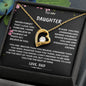 To My Daughter Floral Forever Love Necklace From Dad Gift