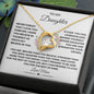 To My Daughter Love Mom Forever Love Necklace Gift