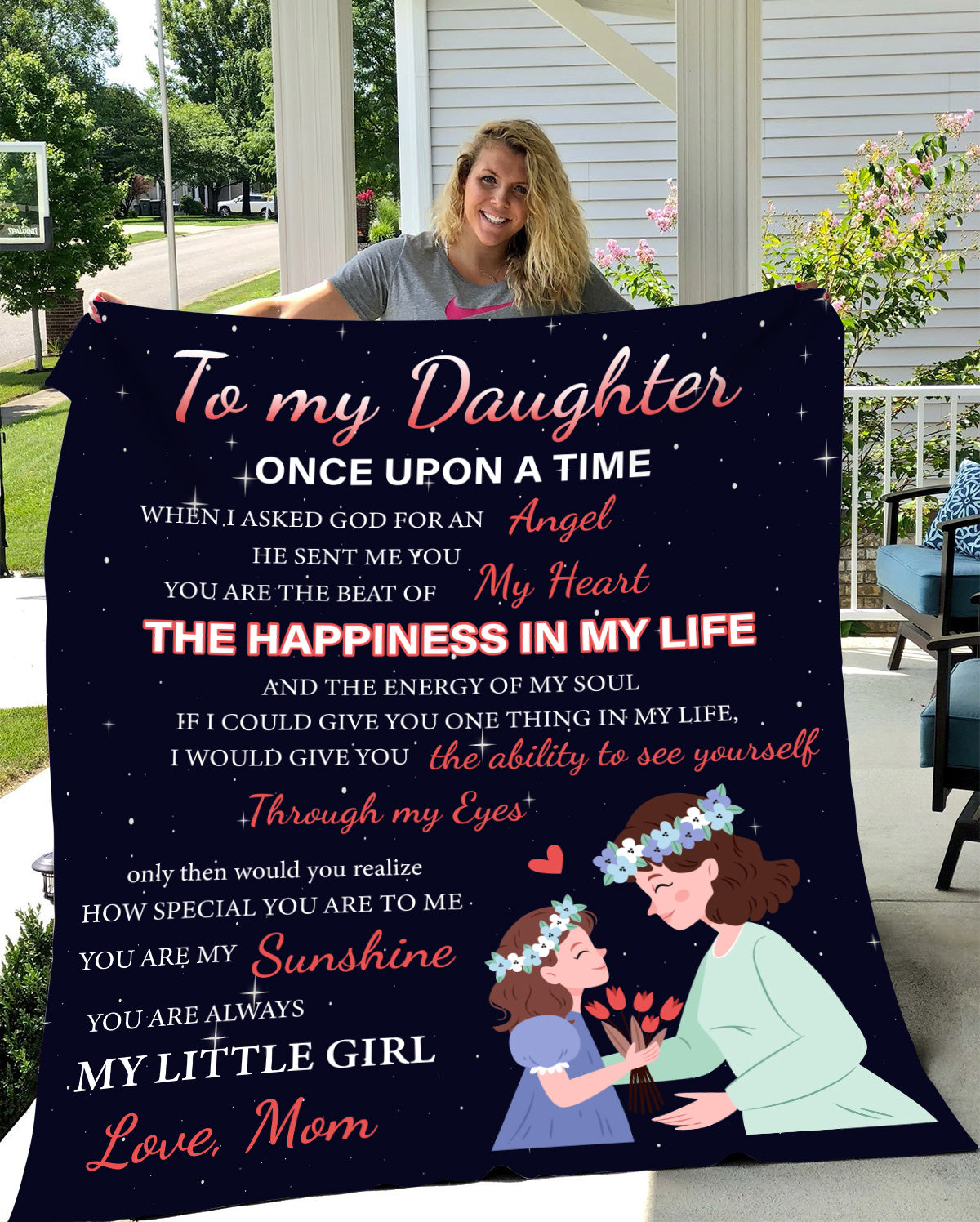 To My Daughter Once Upon A Time Personalized Arctic Fleece Blanket 50x60