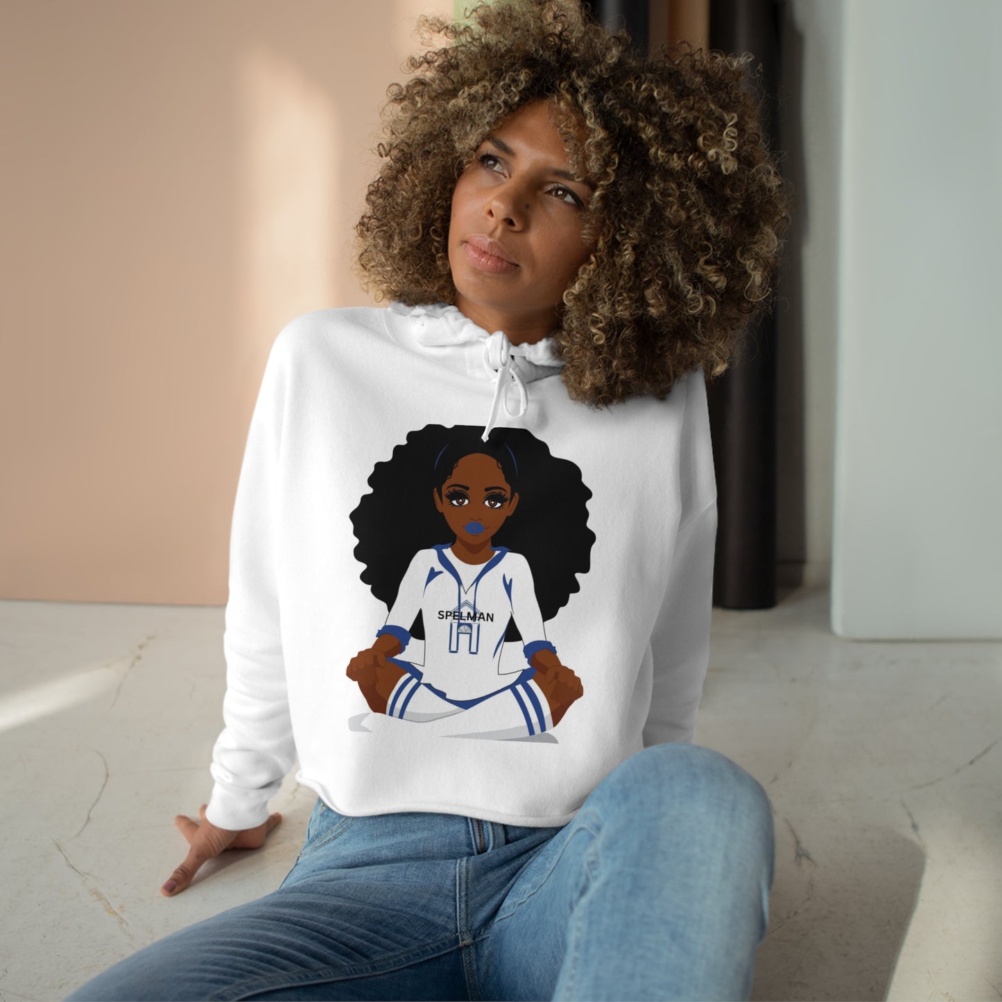 Spelman College HBCU Cropped Hooded Sweatshirt