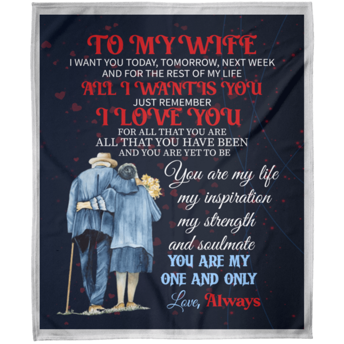 To My Wife I Want You Always Arctic Fleece Blanket 50x60