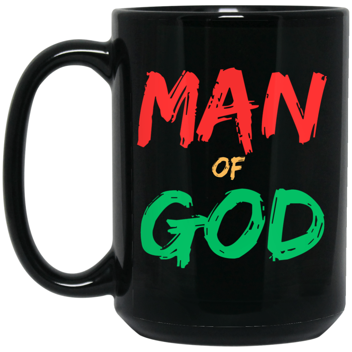 Man of God Pastor Deacon Elder Apostle Bishop Christian Personalized Gift 15 oz. Personalized Black Mug