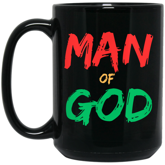 Man of God Pastor Deacon Elder Apostle Bishop Christian Personalized Gift 15 oz. Personalized Black Mug