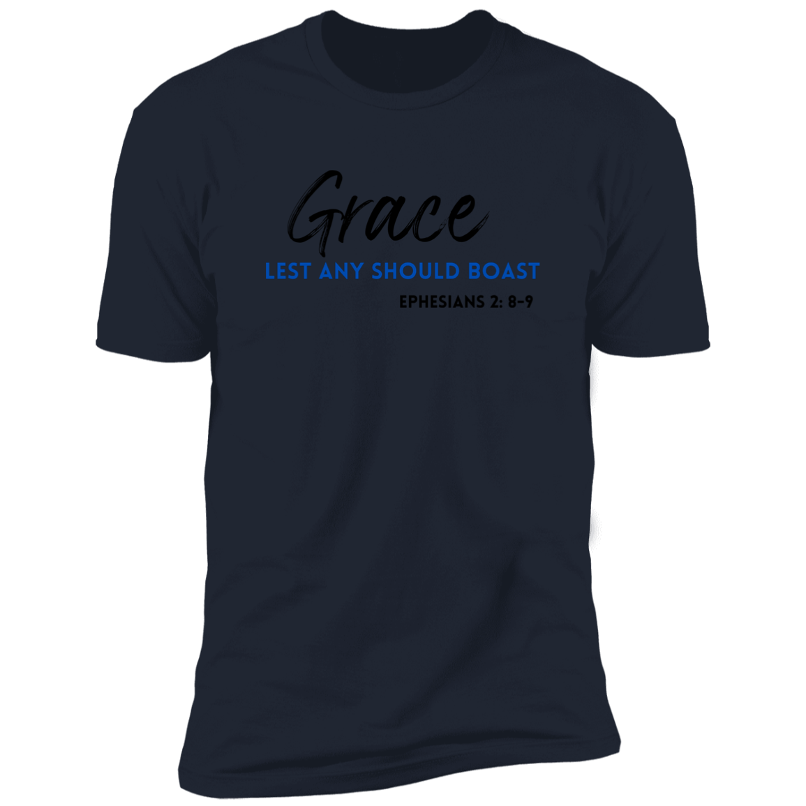 Grace Lest Any Should Boast Men's Premium Short Sleeve Tee