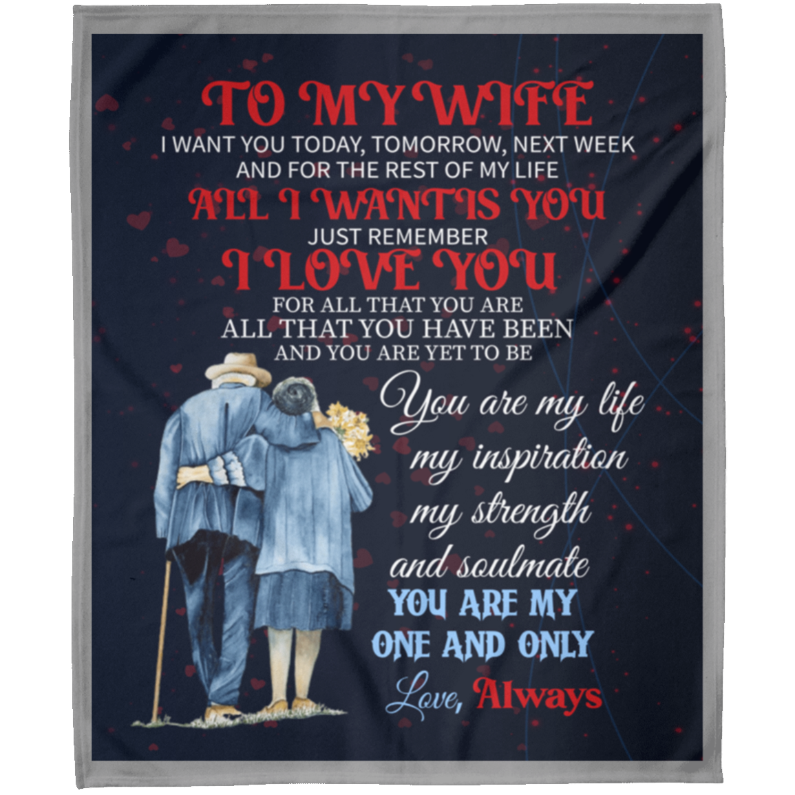 To My Wife I Want You Always Arctic Fleece Blanket 50x60