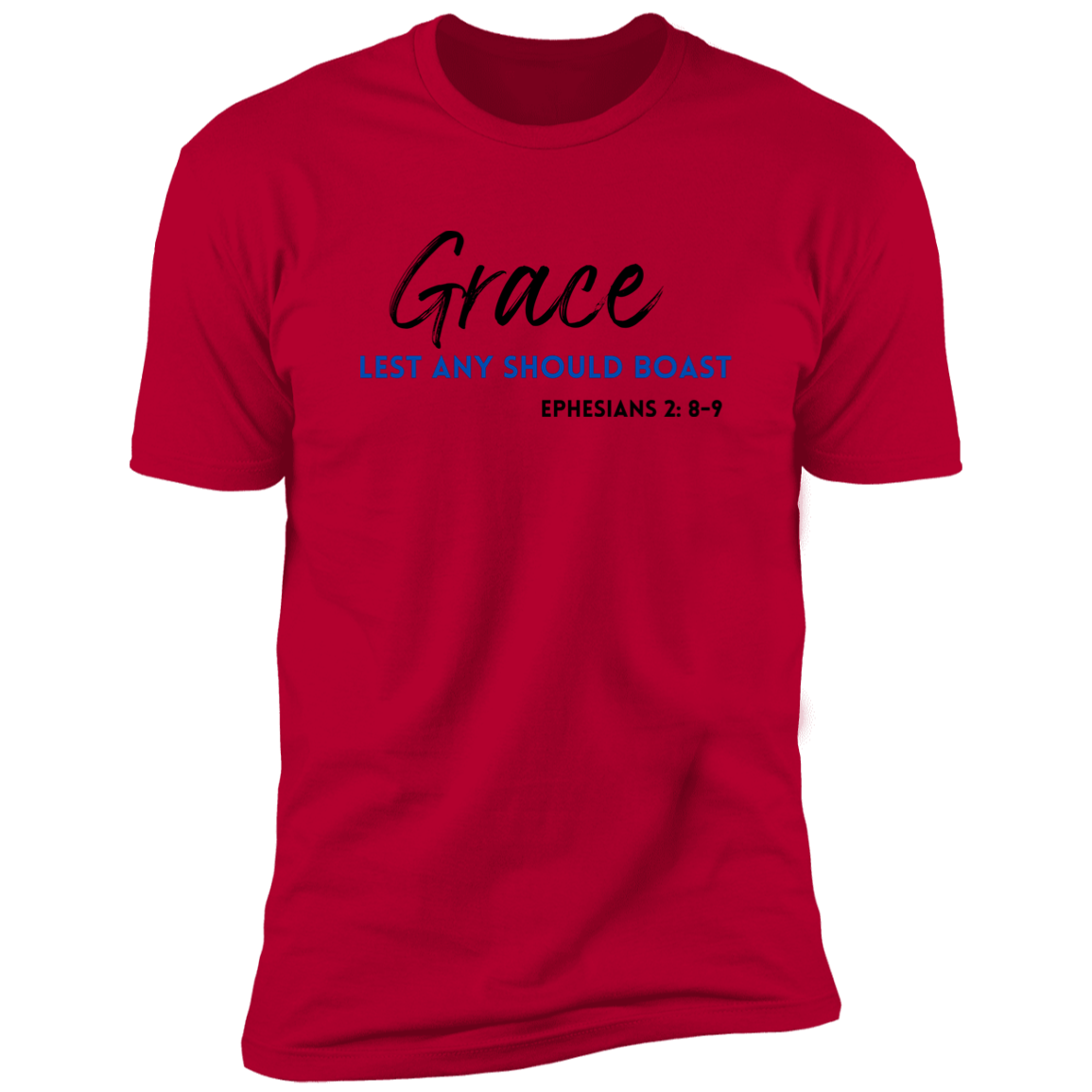 Grace Lest Any Should Boast Men's Premium Short Sleeve Tee