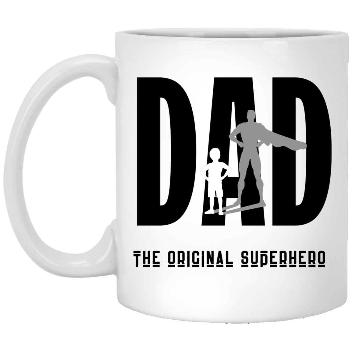 Dad Superhero Personalized Father's Day Gift 11 oz. White Mug