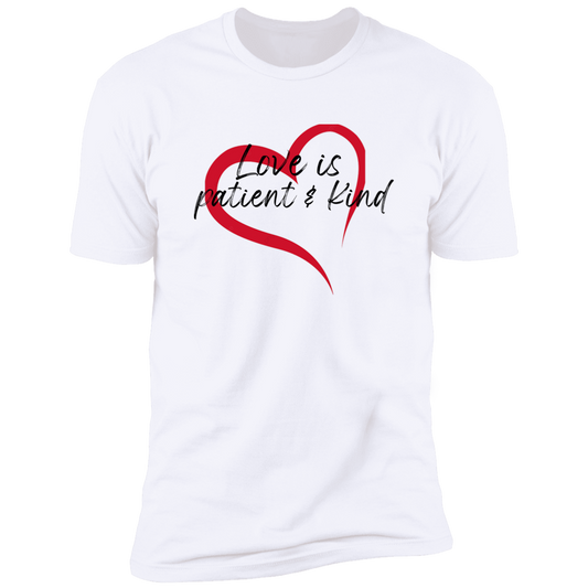 Men's Love is Patient & Kind Premium Short Sleeve Tee Shirt