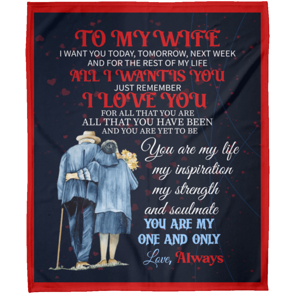 To My Wife I Want You Always Arctic Fleece Blanket 50x60