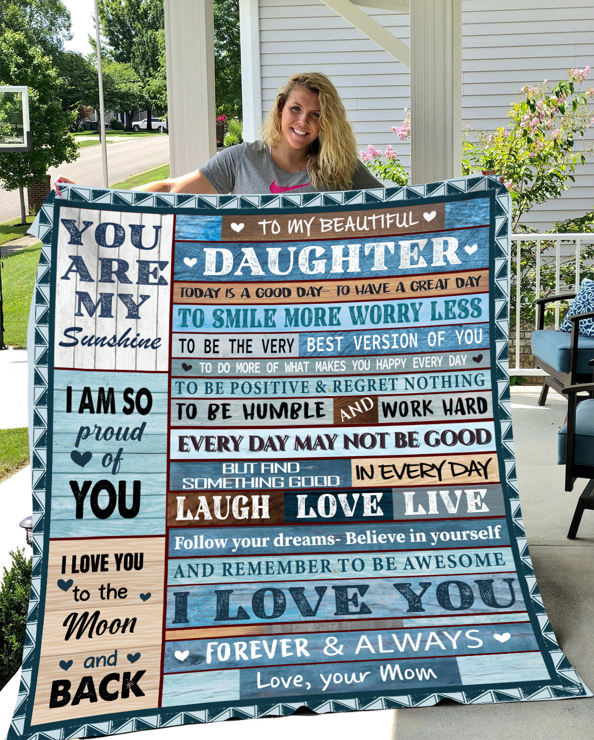 To My Daughter My Sunshine Arctic Fleece Blanket 50x60