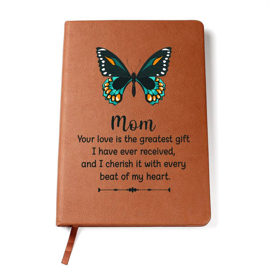 Personalized Mom Greatest Gift Vegan Leather Journal Christmas Gift