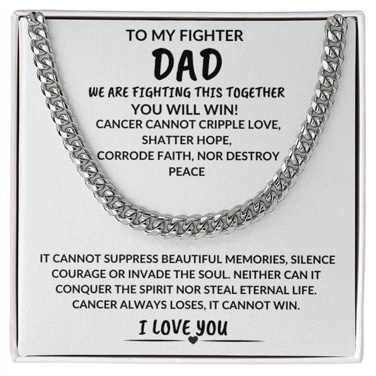 To My Fighter Dad Cancer Cannot Win Encouragement Get Well I Love You Personalized Gift