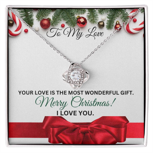 To My Love Candy Cane Christmas Personalized Necklace Gift With Message Card Wife Girlfriend