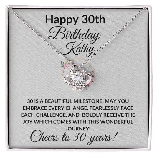 Cheers to 30 Years Happy 30th Birthday Women's Personalized Message Card Birthday Celebration Gift