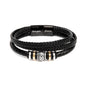 To My Son Vegan Leather Woven Bracelet Gift With Personalized Message Card - Add Son's Name