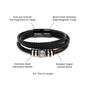 To My Son Vegan Leather Woven Bracelet Gift With Personalized Message Card - Add Son's Name