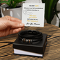 To My Son Vegan Leather Woven Bracelet Gift With Personalized Message Card - Add Son's Name
